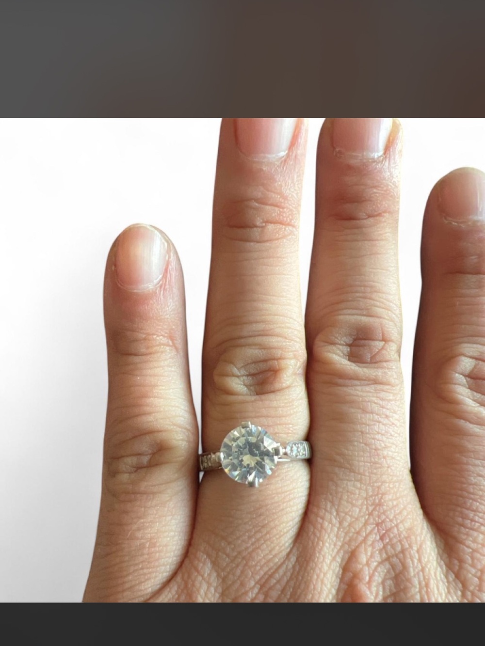 Source Unknown Sterling Silver Ring with Blue Gemstone
